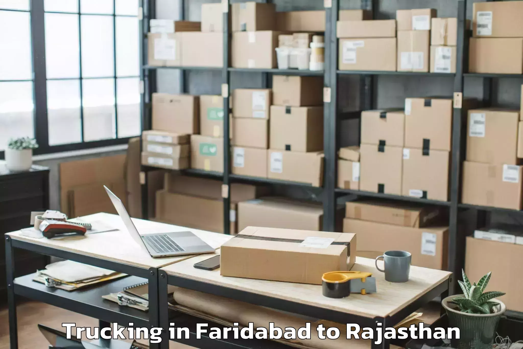 Reliable Faridabad to Indergarh Trucking